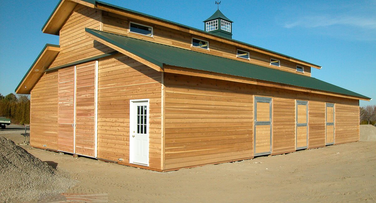 Cedar Sided Pole Barn #1682 | Steel Structures America