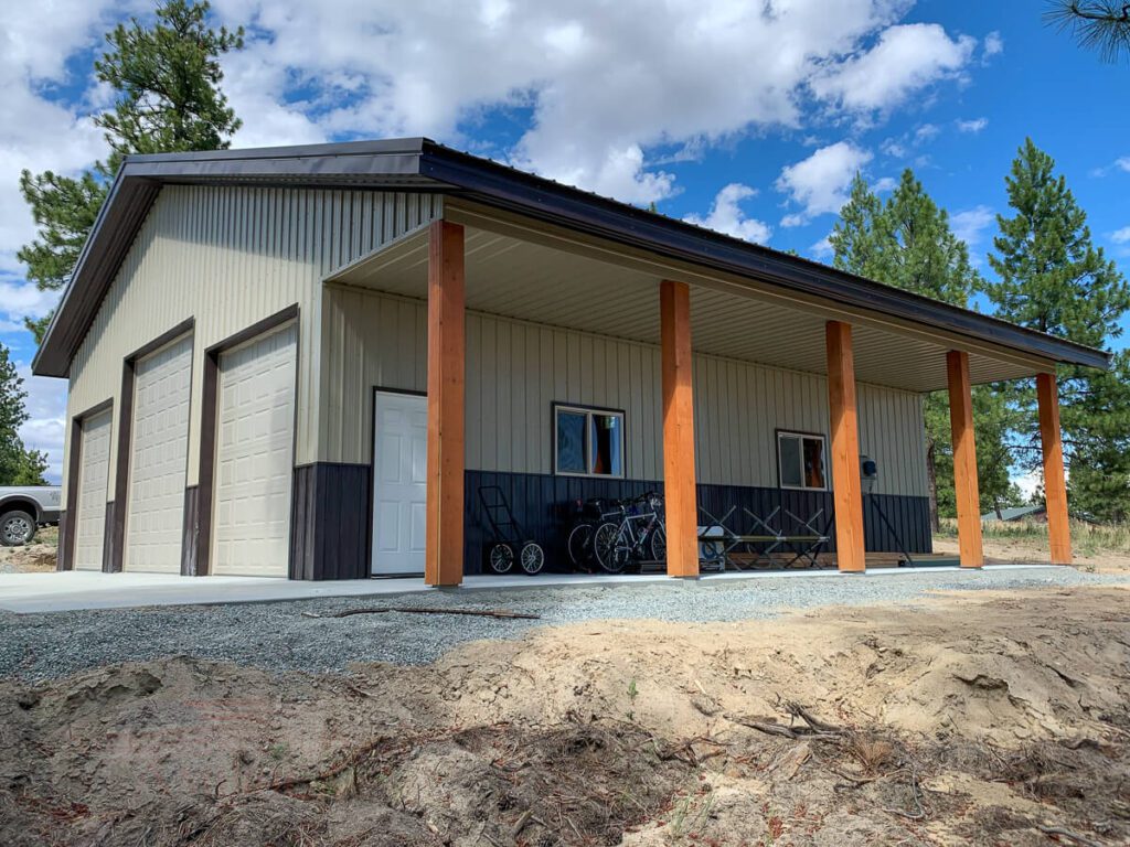#11403 – 3 Car Garage – 40x40x14 – Chelan, WA | Steel Structures America