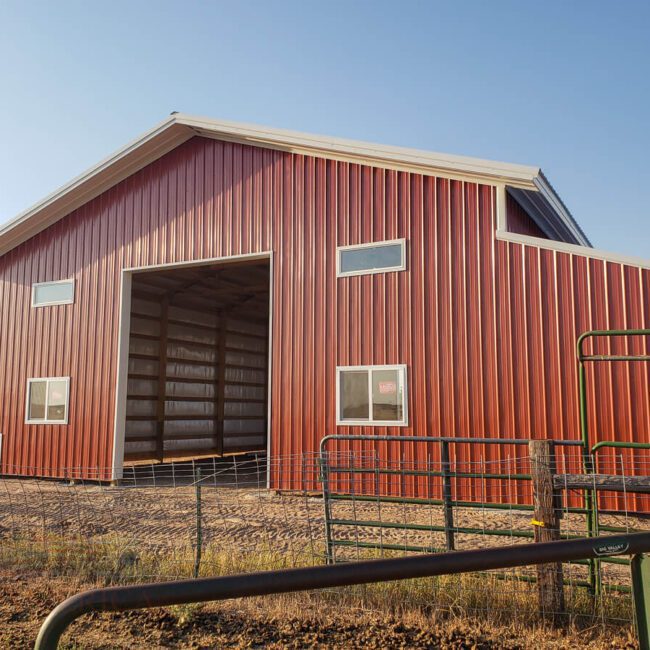 #11673 – Cheyenne 5 Stall Barn – 40x50x16 | Steel Structures America