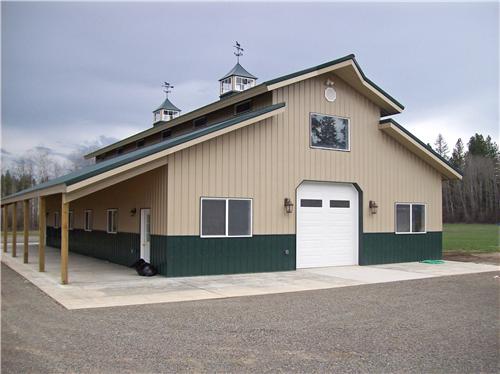 #4984 – Post Frame Monitor Style Shop – Usk, WA | Steel Structures America