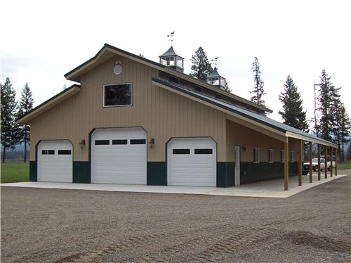#4984 – Post Frame Monitor Style Shop – Usk, WA | Steel Structures America