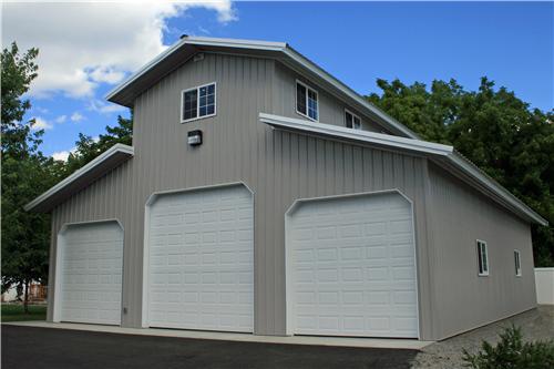 40x50x22 Monitor Shop with Living Quarters #4260 | Steel Structures America