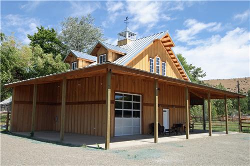 #5531 - Post and Rafter Barn with Loft | Steel Structures America