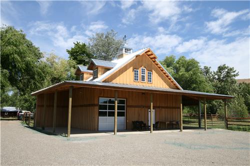 #5531 - Post and Rafter Barn with Loft | Steel Structures America