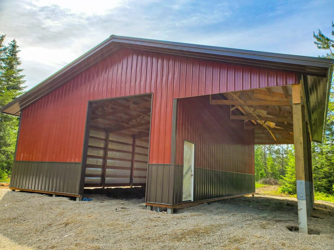 #11591 – 40X40X12-Rathdrum, Idaho – Post Frame Garage | Steel Structures America