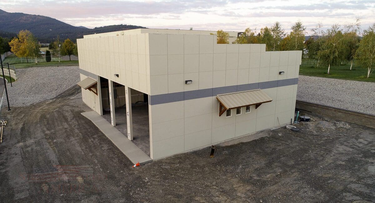 10033-ALK-Abello-Source-Materials-50x70x18-permacolumn-office-single-slope | Steel Structures America