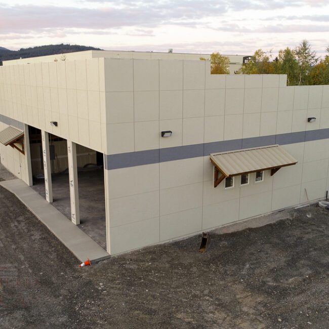 10033-ALK-Abello-Source-Materials-50x70x18-permacolumn-office-single-slope | Steel Structures America