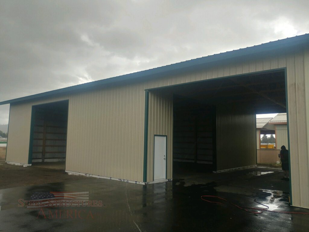 #10306 – 50x50x16 Steel Structure Garage Shop – Hayden, Idaho | Steel Structures America