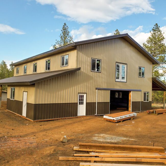 #11253 Hall – 36x60x22 Monitor Style Building Cheney, Washington | Steel Structures America