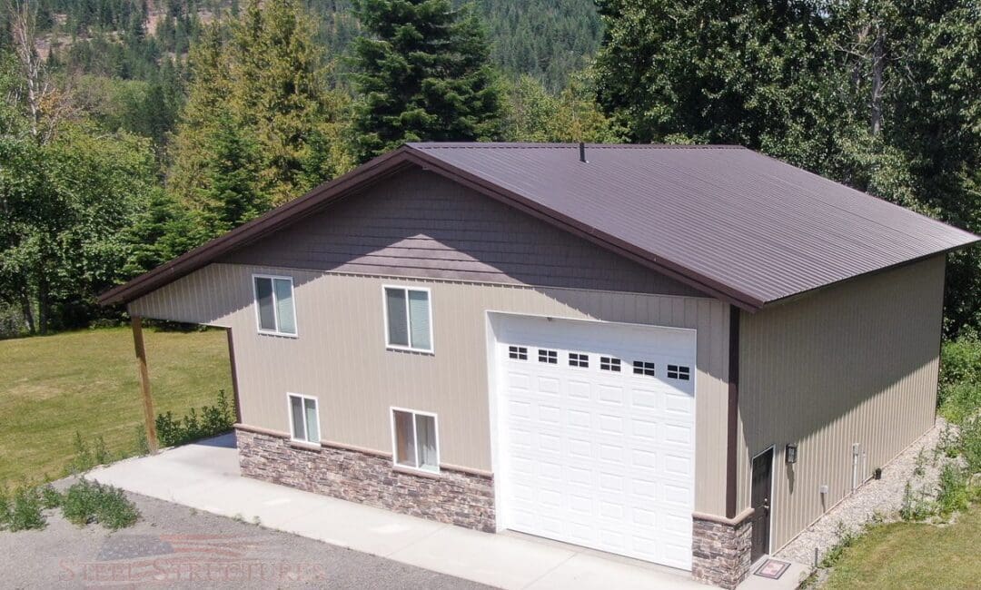 7158 James – 40x40x16 – Laclede, ID | Steel Structures America