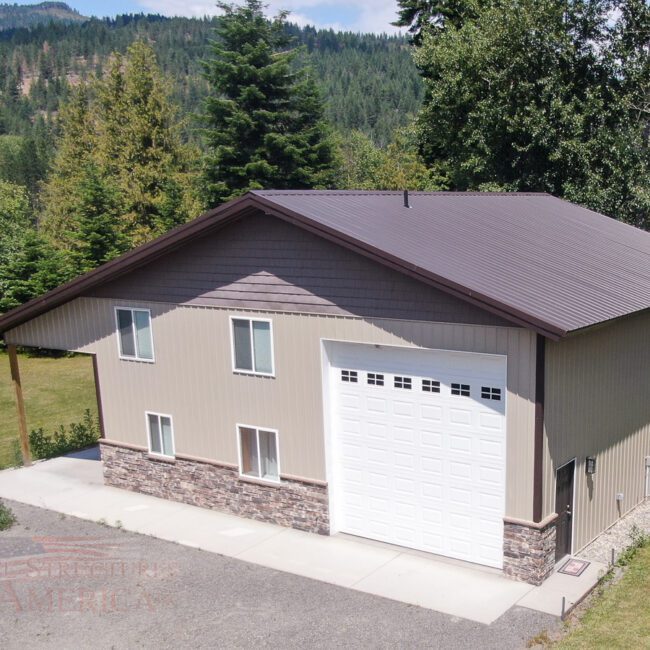 7158 James – 40x40x16 – Laclede, ID | Steel Structures America