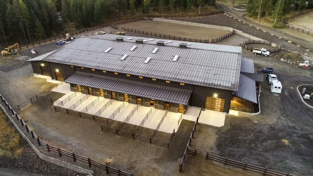 #9100 – Rathdrum Horse Barn and Riding Arena | Steel Structures America