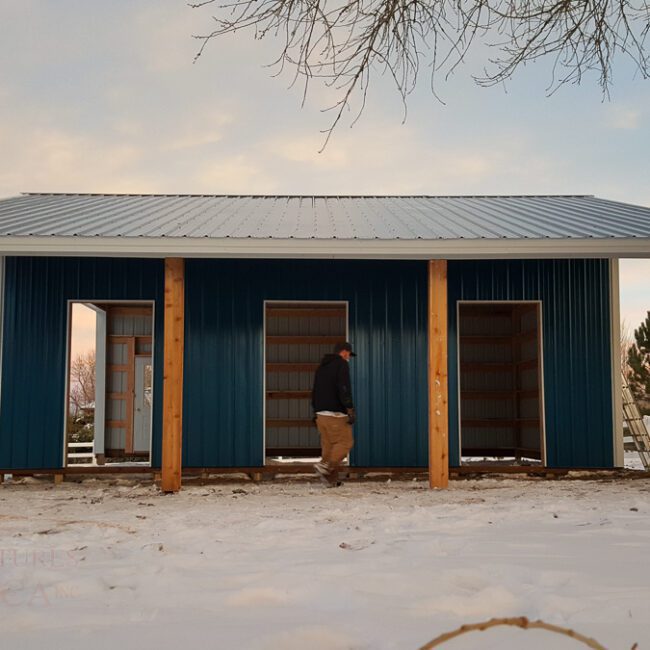 9179 – Open Range Colorado Horse barn with lean to-06 | Steel Structures America