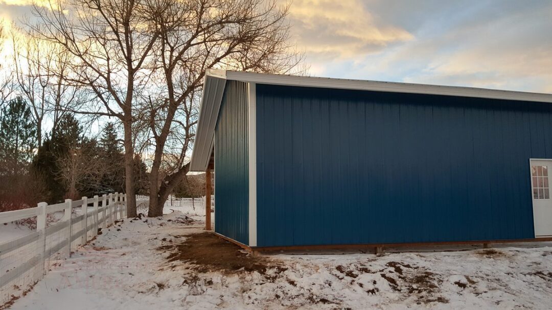 9179 – Open Range Colorado Horse barn with lean to-06 | Steel Structures America