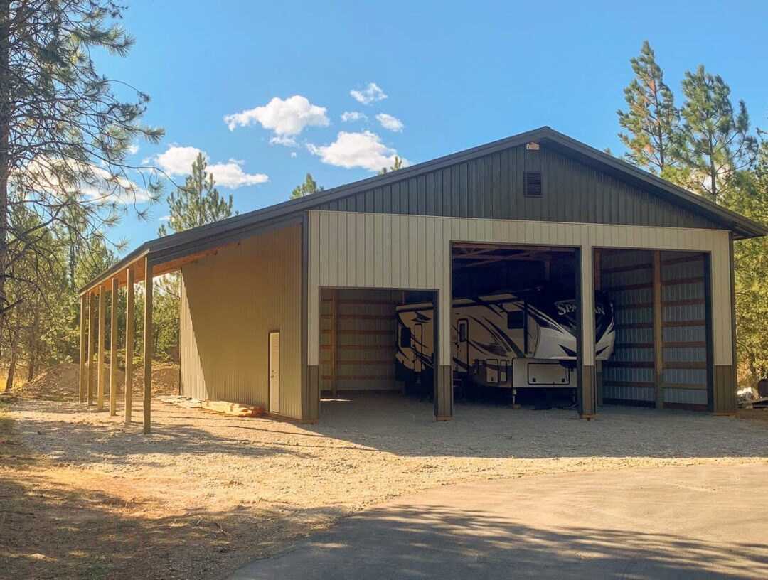 #11760 – 40x50x16 RV & Boat Storage – Athol, Idaho | Steel Structures America