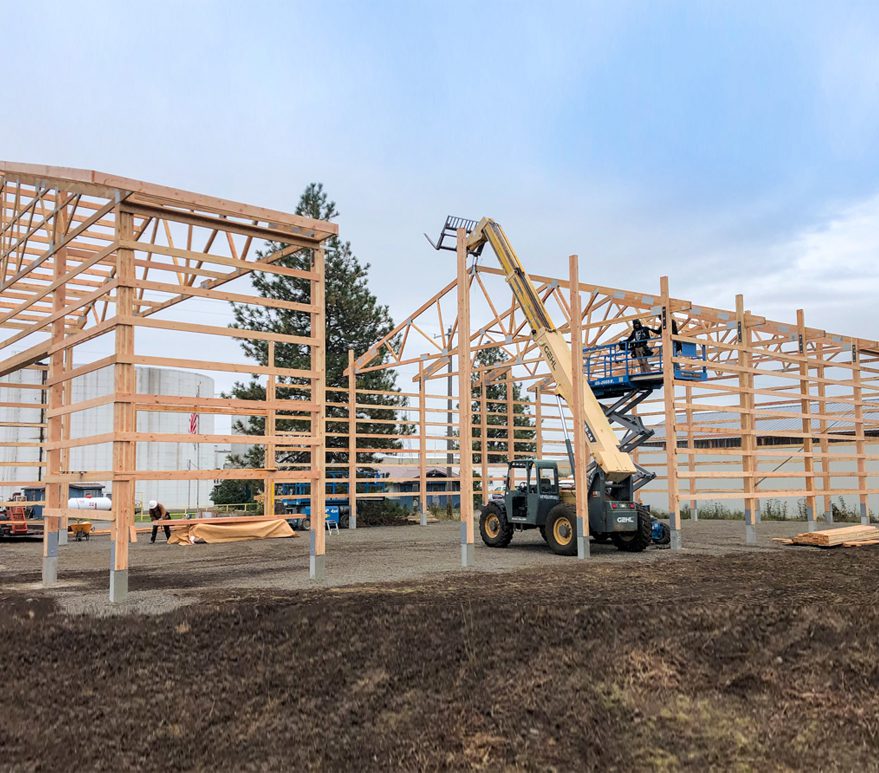 Steel-Structures-America-Building Steel Structures America Building In Progress - Wood Framing