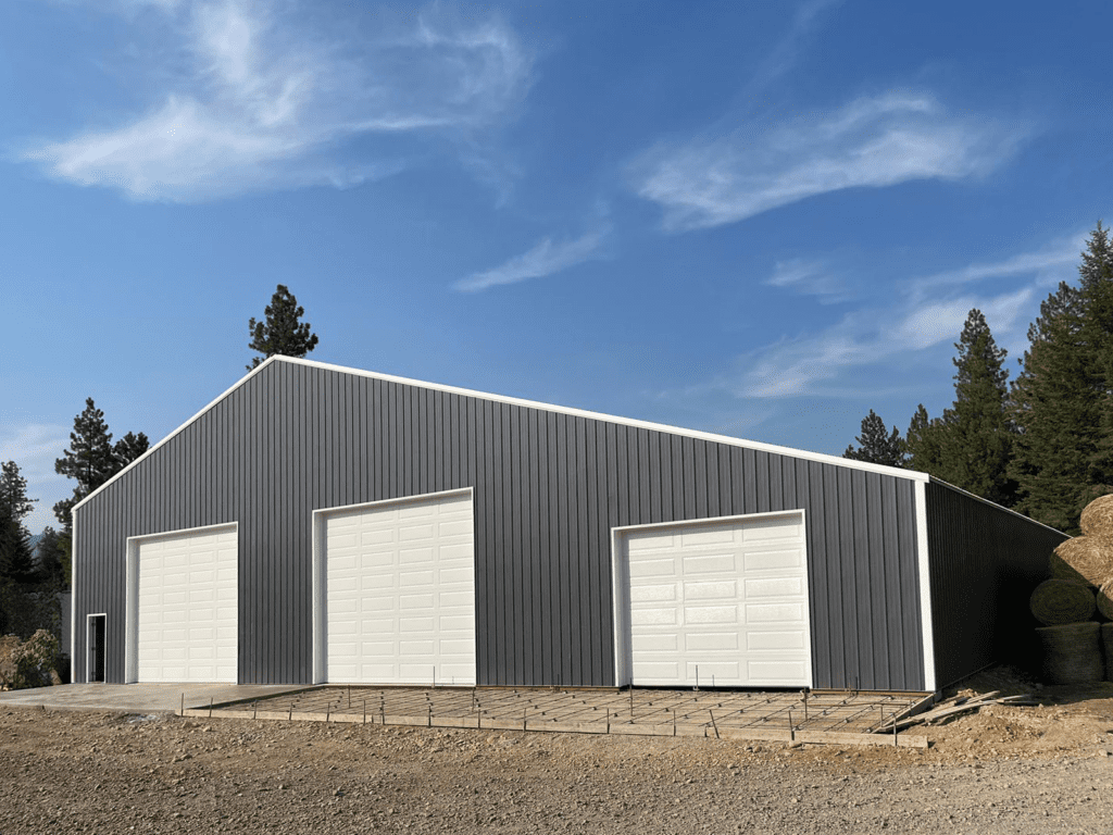 gray metal garage