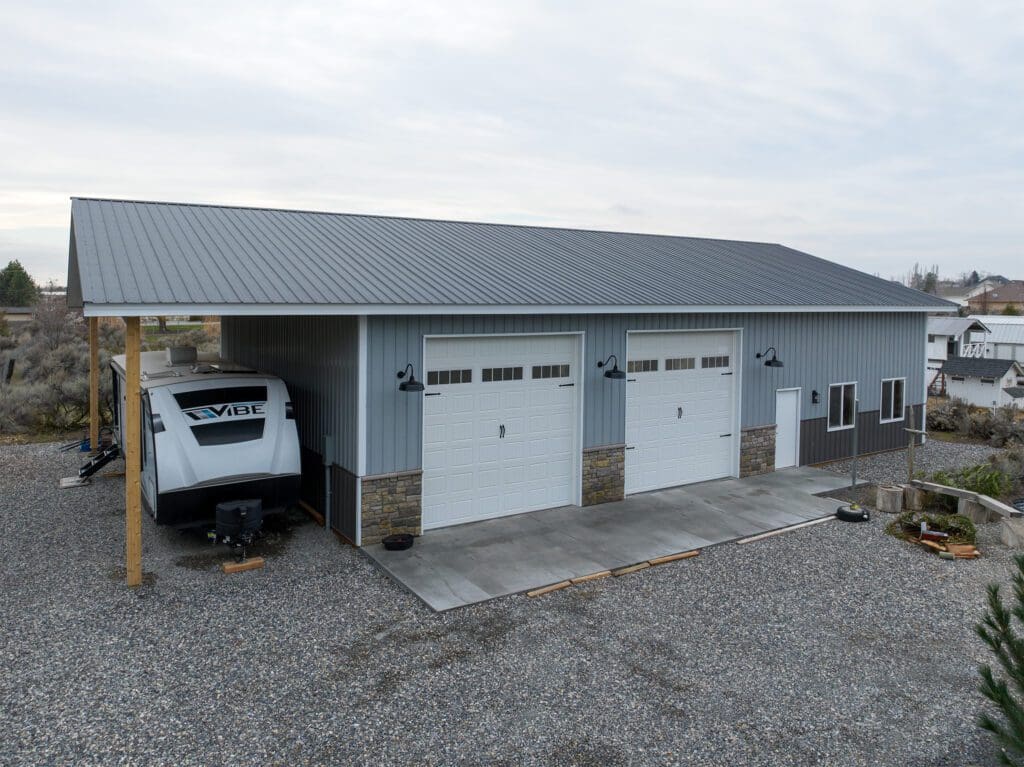 RV storage with metal shop