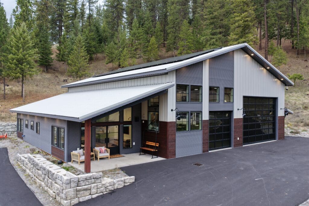 Barndominiums are an attractive combination or workspace and home as seen in this image