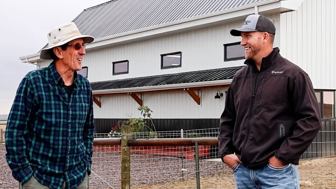 A customer asks his contractor questions about the difference between a custom pole barn and a turnkey kit build