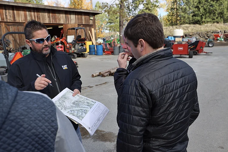 The team at Steel Structures America is guiding a customer through the process of constructing a pole building