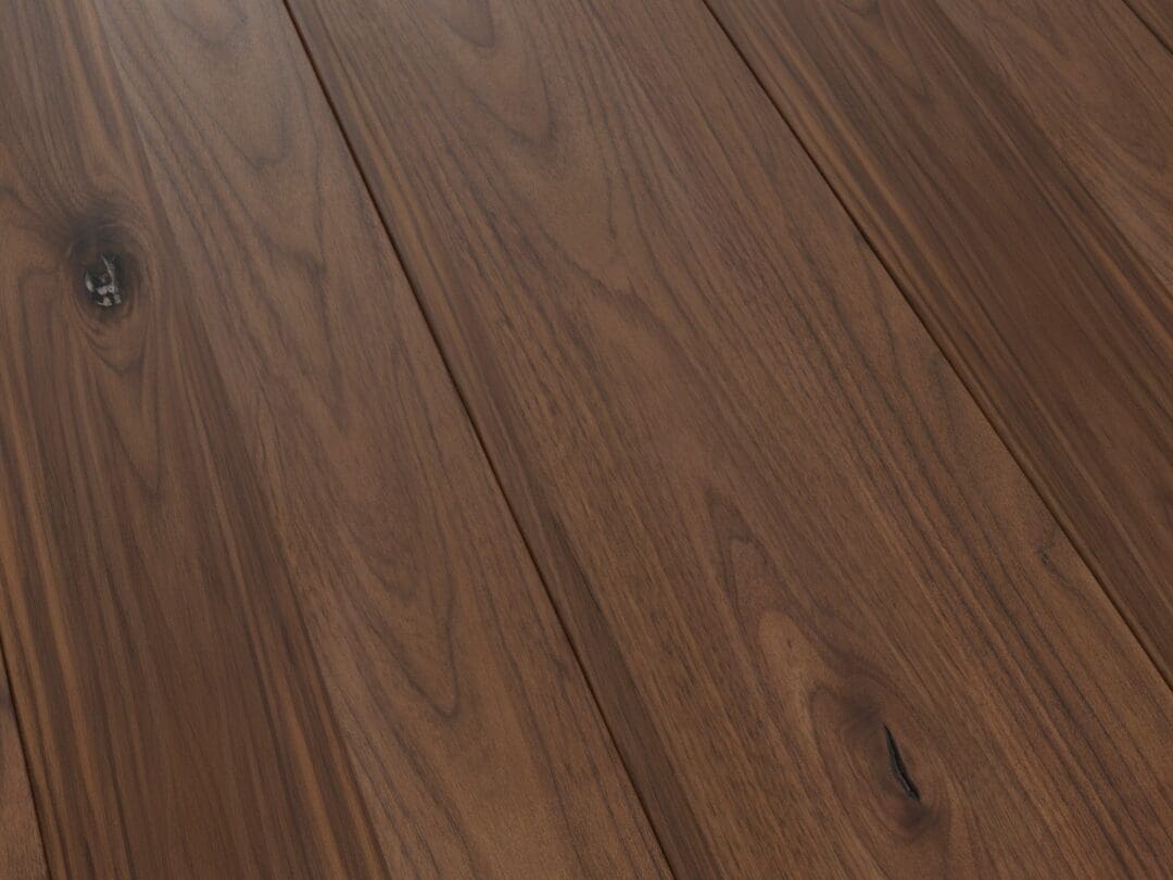 Walnut wood grain metal building finish