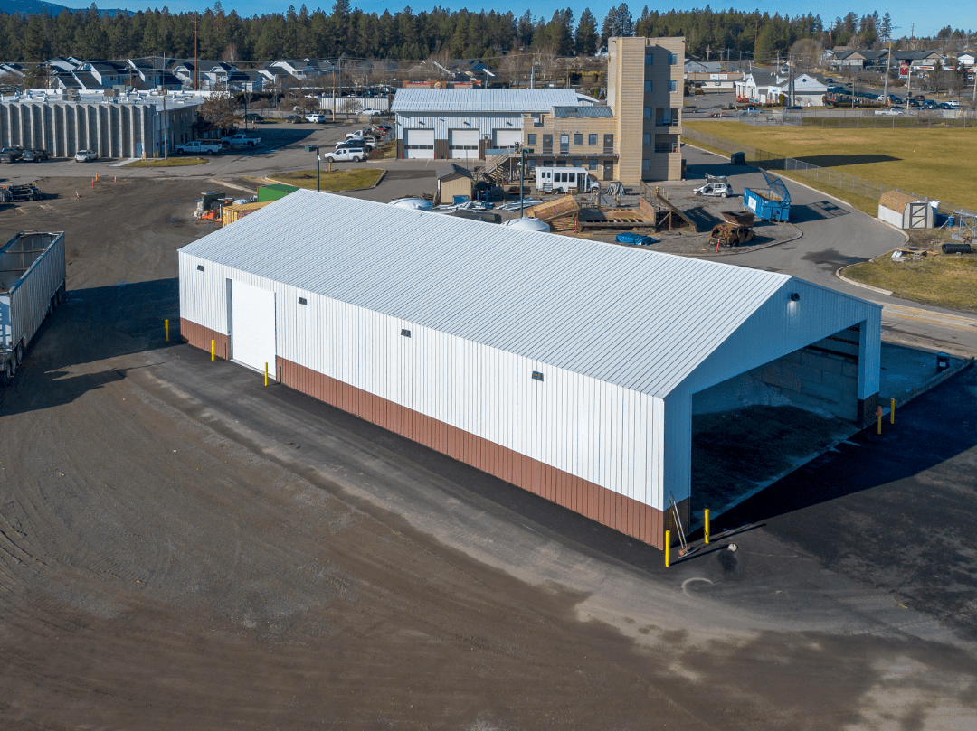 A large post frame building in coeur d'alene idaho