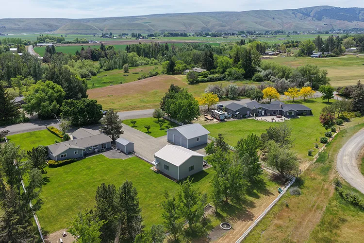 A pole barn shop and land is financed together for this project