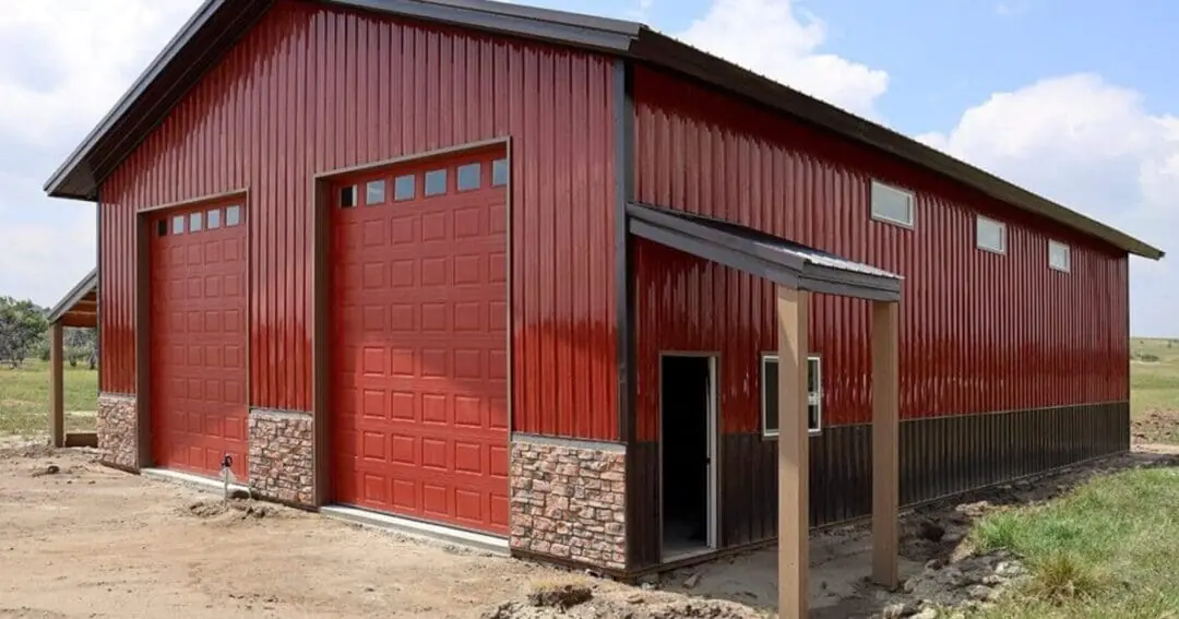 A 40 x 60 x 16 RV garage in Parker, CO built by Steel Structures America, the work RV garage builders do