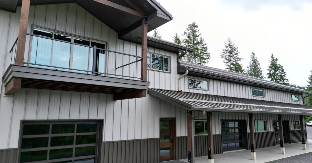 Barndominium with a shop on a horse property in Newport, Washington, the kind of build barndominium financing funds