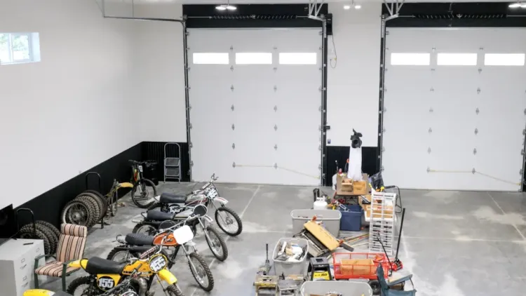 Workshop interior of a 40x60 post-frame shop in Coeur d'Alene, Idaho, open floor space for a home business shop building